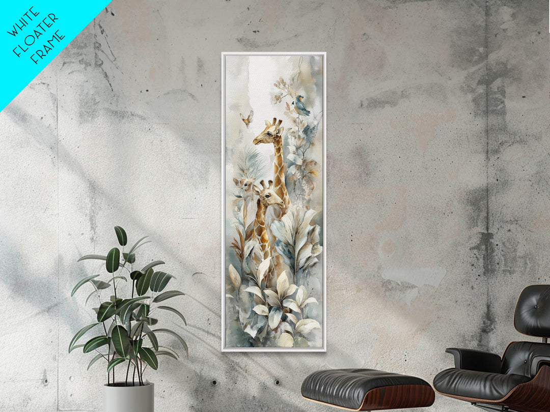 Happy Jungle Animals Canvas Print, Dental Office Art, Dental Art, Office Decor, Fine Art, Calm, Dental Gift, Dentist Art, DOA-1x3-2
