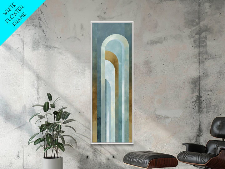 Light Scandinavian Abstract Arches Framed Canvas Print, Dental Office Art, Dental Assistant, Office Decor, Abstract Art, Calm, DOA-1x3-29