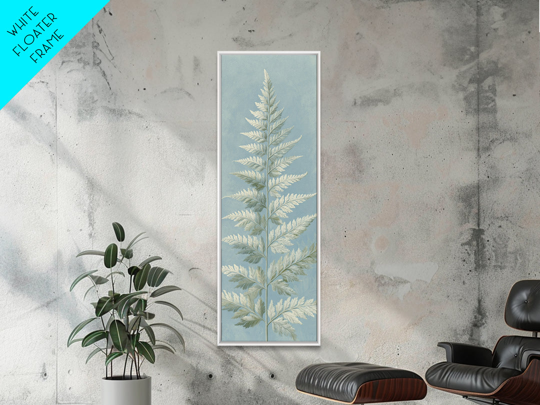 Botanical Fern Study Framed Canvas Print, Dental Office Art, Medical Office Art, Office Decor, Fine Art, Calm, DOA-1x3-31