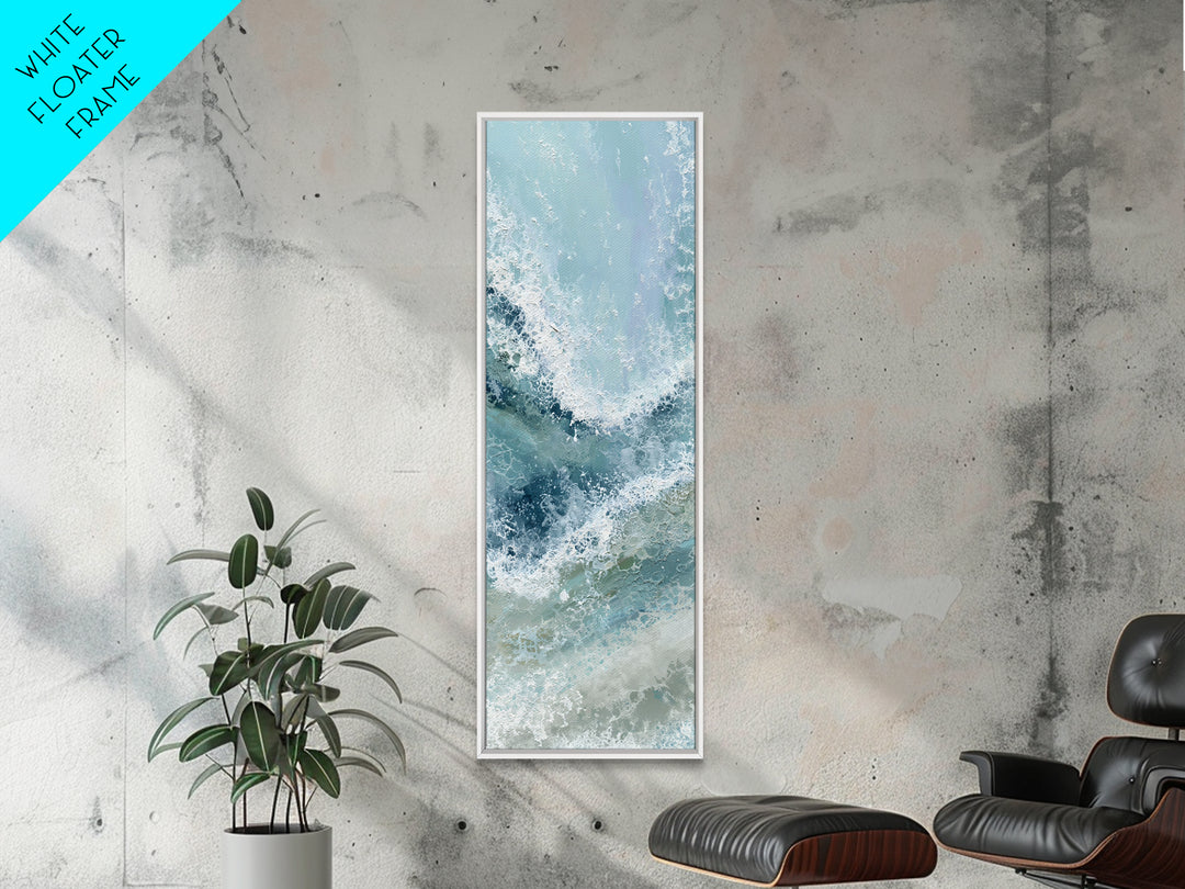 Calming Abstract Ocean Waves Canvas Print, Dental Office Art, Printable Digital, Office Decor, Oil Painting, Calm, DOA-1x3-37