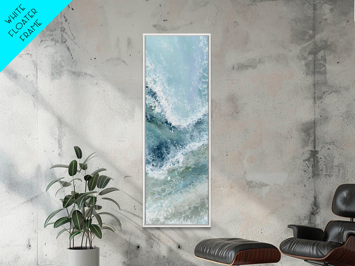 Calming Abstract Ocean Waves Canvas Print, Dental Office Art, Printable Digital, Office Decor, Oil Painting, Calm, DOA-1x3-37