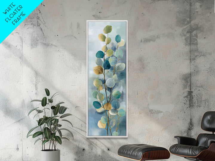 Soft Botanical Eucalyptus Print for Clean Atmosphere Canvas Print, Dental Office Art, Gallery Decor, Office Decor, Oil Painting, DOA-1x3-39