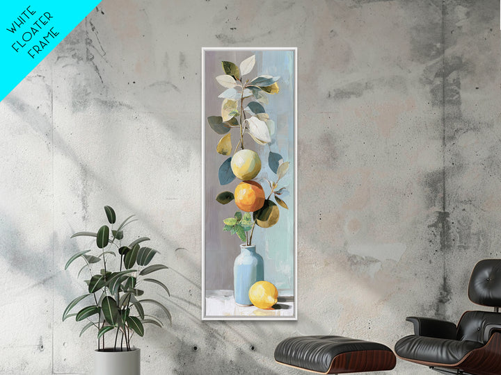 Fresh Citrus and Mint Still Life Canvas Print, Dental Office Art, Wall Decor, Office Decor, Fine Art, Calm, Contemporary Art, DOA-1x3-43