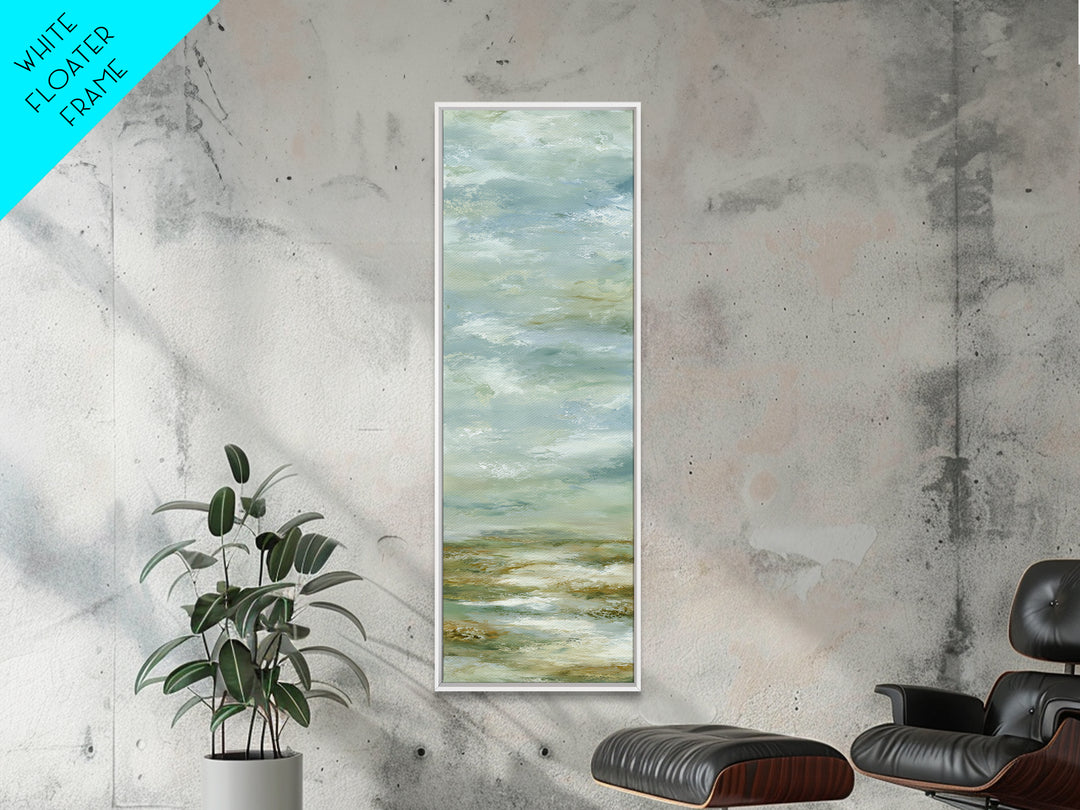 Peaceful Clouds over Open Meadow Framed Canvas Print, Dental Office Art, Dentistry Art, Office Decor, Fine Art, Calm, DOA-1x3-45