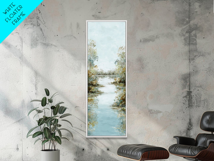 Sunlit Lake with Calming Reflections Canvas Print, Dental Office Art, Art Print, Office Decor, Fine Art, Calm, Unique Wall Art, DOA-1x3-51