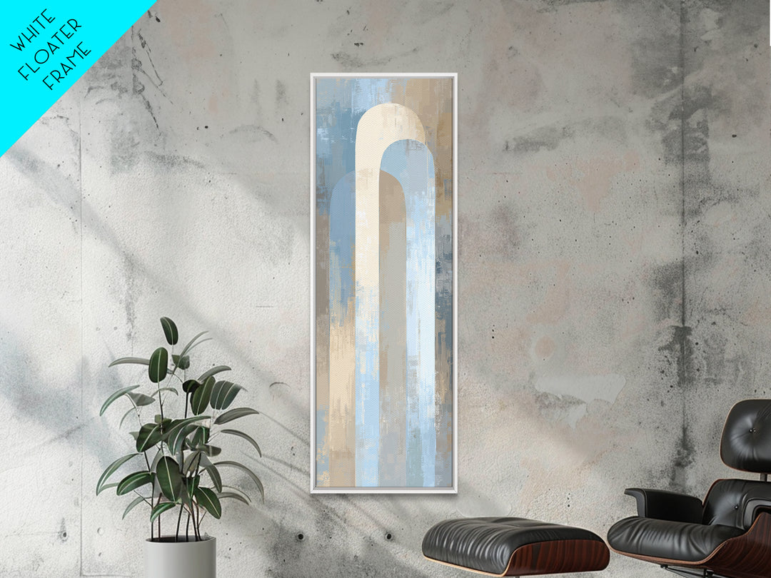 Light Scandinavian Abstract Arches Framed Canvas Print, Dental Office Art, Dental Assistant, Office Decor, Abstract Art, Calm, DOA-1x3-53
