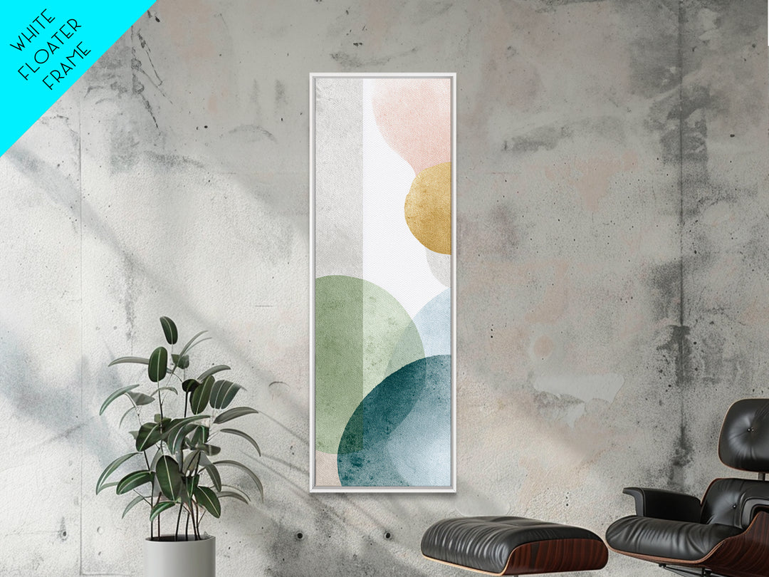 Simple Rainbow Pastel Shapes for Children Canvas Print, Dental Office Art, Dental Decor, Office Decor, Fine Art, Calm, DOA-1x3-57