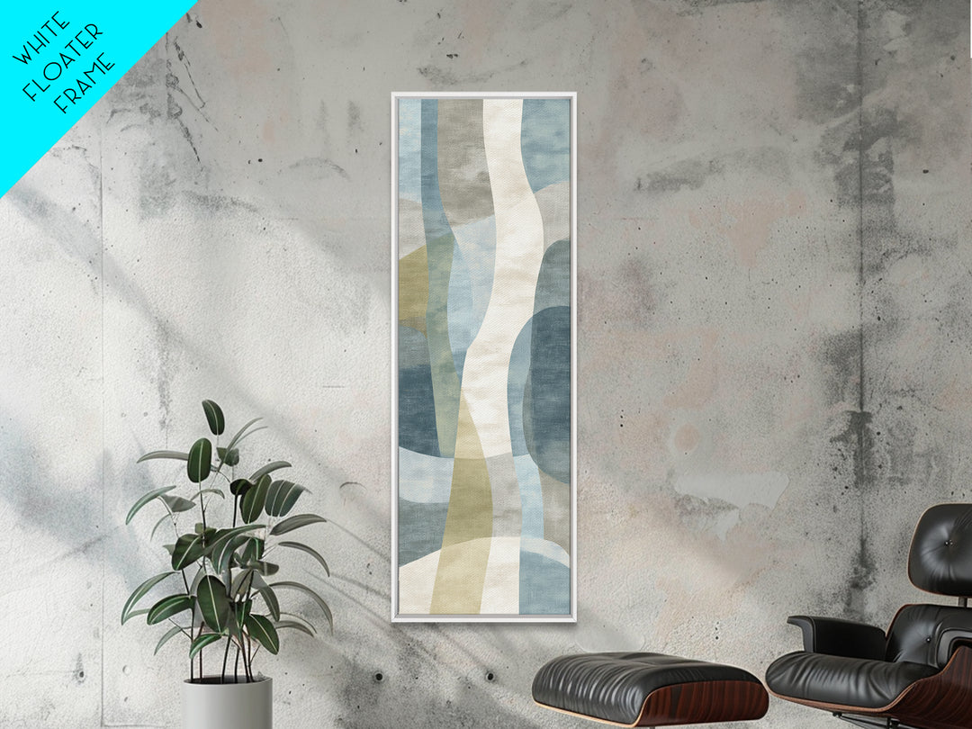 Playful Tooth Shaped Character Framed Canvas Print, Dental Office Art, Dentistry Art, Office Decor, Abstract Art, Calm, DOA-1x3-66