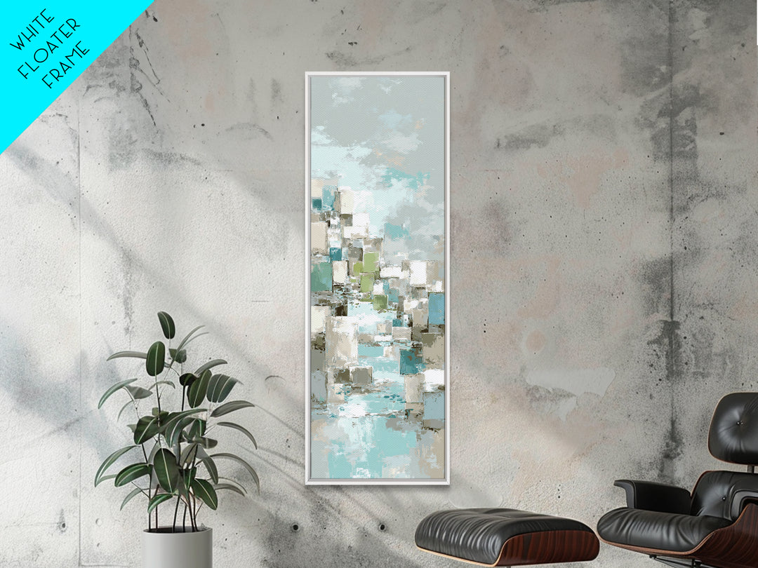 Clean Geometric Art Canvas Print, Dental Office Art, Luxury Decor, Office Decor, Abstract Art, Calm, Office Wall Art, DOA-1x3-68