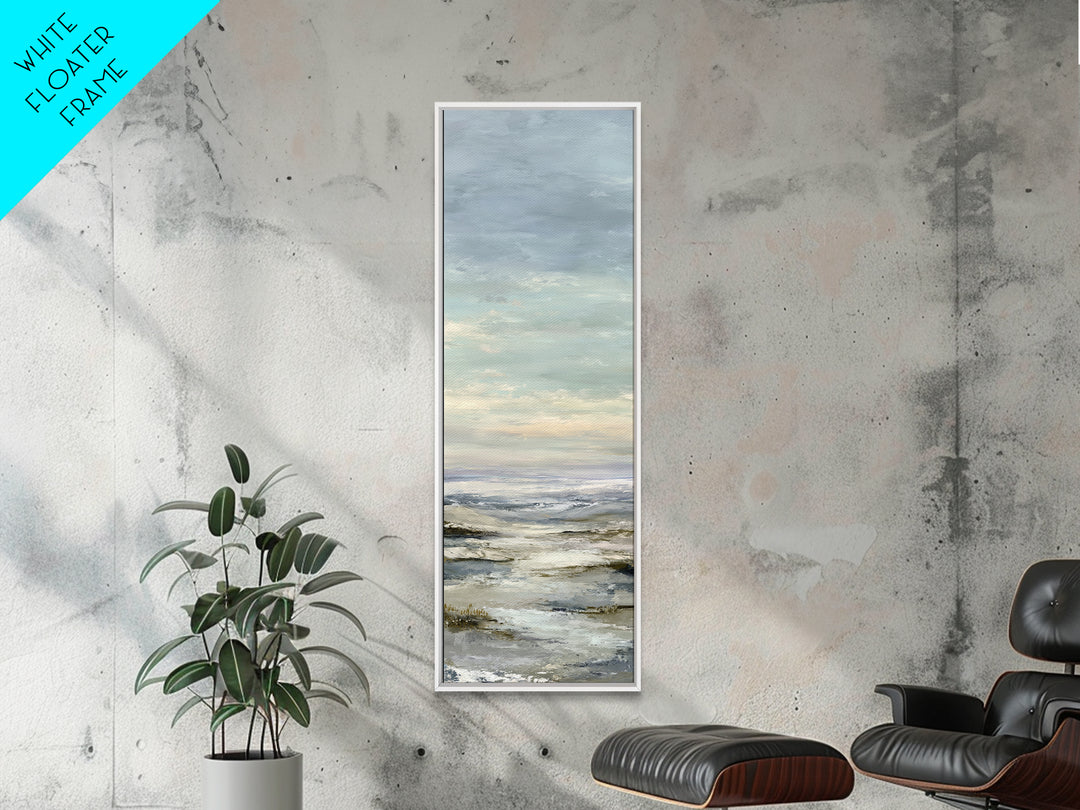 Soft Gradient Sunrise Framed Canvas Print, Dental Office Art, Textured Painting, Office Decor, Calm, Room Decor Aesthetic, DOA-1x3-80