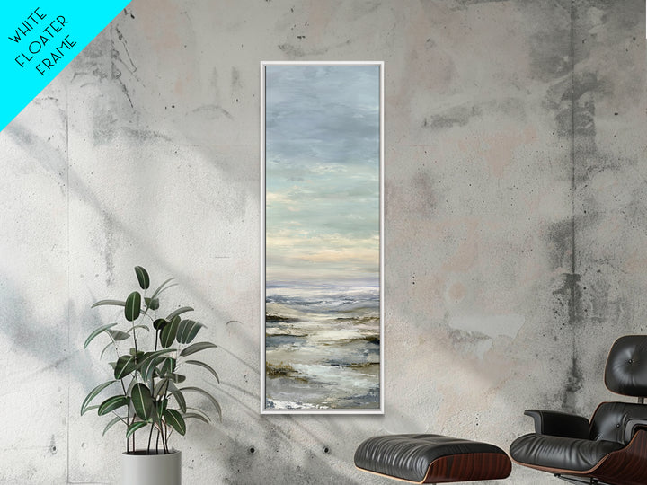 Soft Gradient Sunrise Framed Canvas Print, Dental Office Art, Textured Painting, Office Decor, Calm, Room Decor Aesthetic, DOA-1x3-80