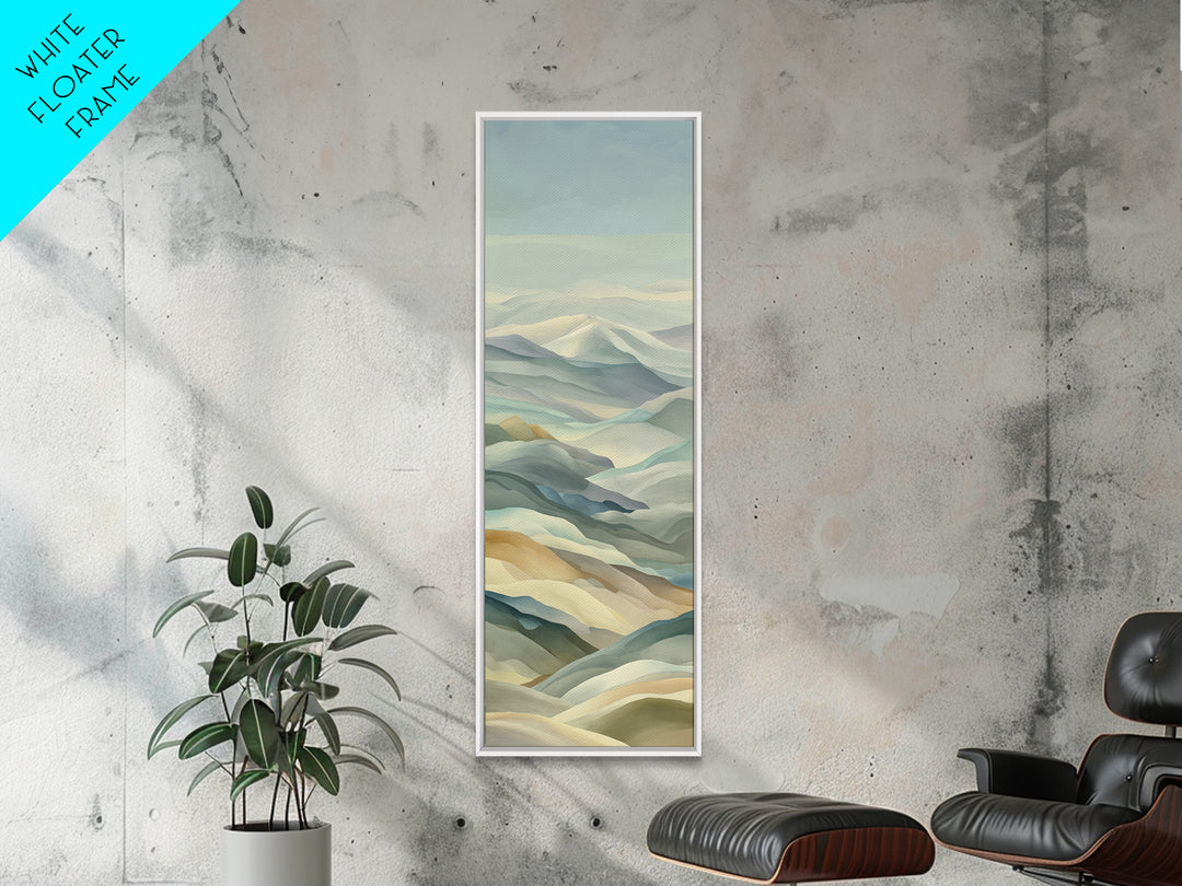 Gentle Mountain Landscape Canvas Print, Dental Office Art, Minimalist Decor, Office Decor, Fine Art, Calm, Motivational Poster, DOA-1x3-88