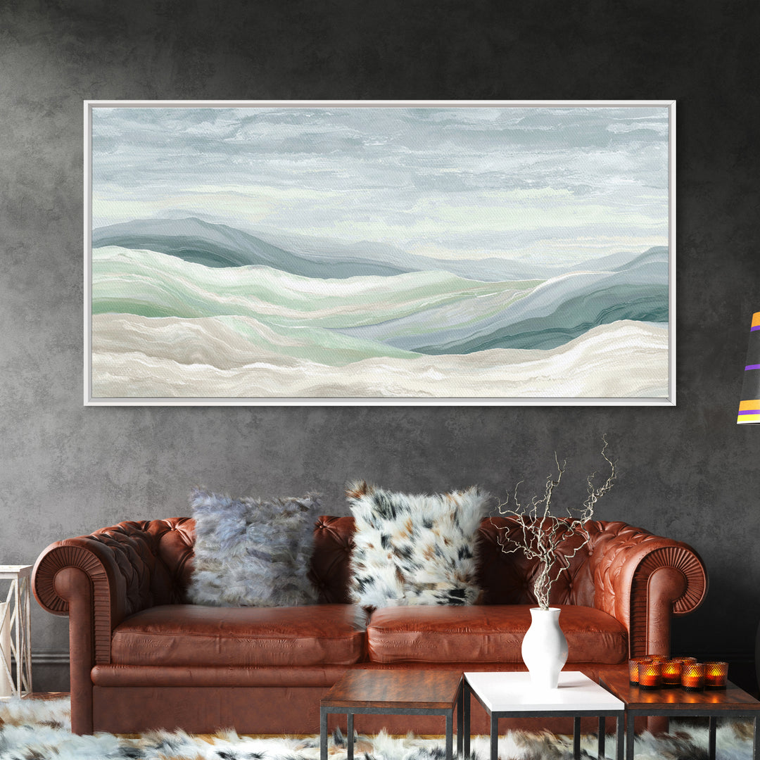 Clean Marble Texture Framed Canvas Print, Dental Office Art, Modern Decor, Office Decor, Fine Art, Calm, Poster, DOA-2x1-20