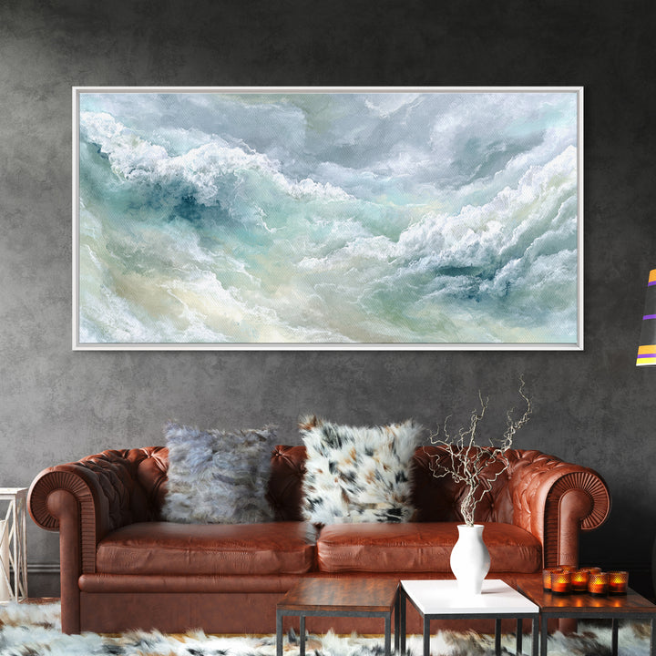 Calming Abstract Ocean Waves Canvas Print, Dental Office Art, Wall Decor, Office Decor, Fine Art, Calm, Contemporary Art, DOA-2x1-21