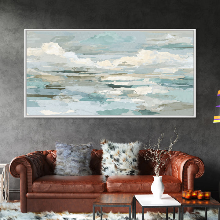 Clean Geometric Art Framed Canvas Print, Dental Office Art, Office Decor, Abstract Art, Calm, Room Decor Aesthetic, DOA-2x1-28