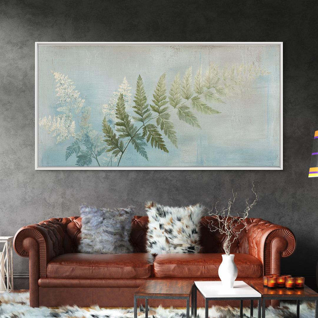 Botanical Fern Study Canvas Print, Dental Office Art, Minimalist Decor, Office Decor, Fine Art, Calm, Motivational Poster, DOA-2x1-39