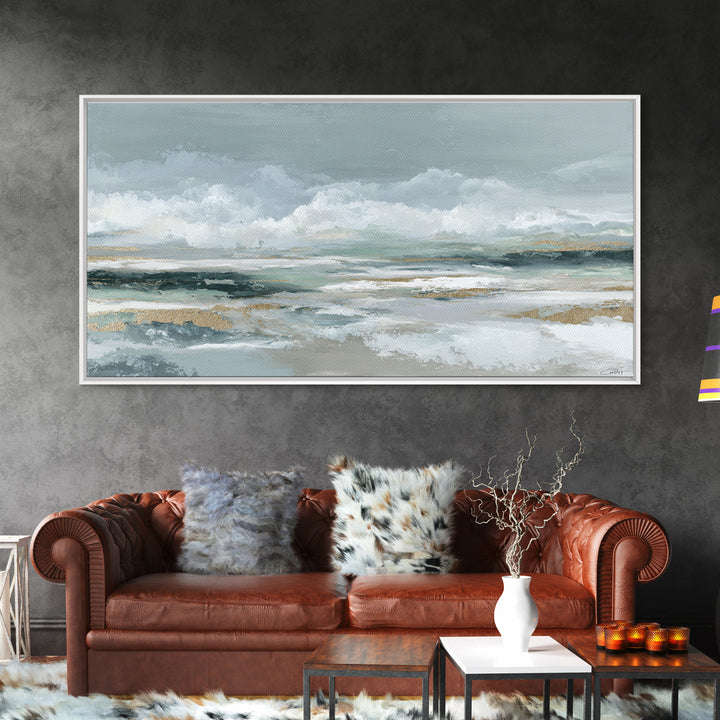 Clean Marble Texture Canvas Print, Dental Office Art, Office Decor, Abstract Art, Calm, Unique Wall Art, Minimalist Wall Art, DOA-2x1-44