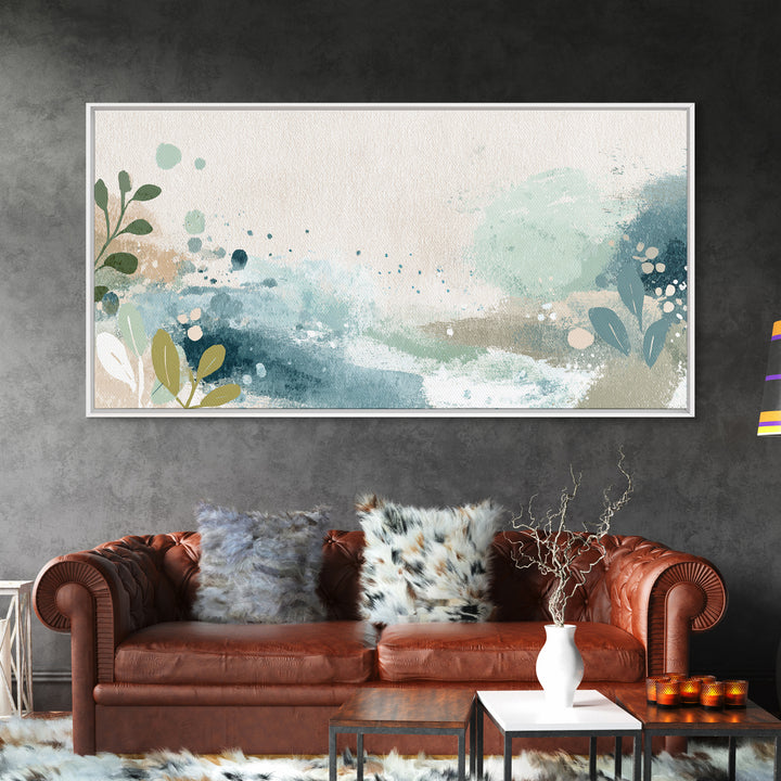 Playful Tooth Shaped Character Framed Canvas Print, Dental Office Art, Modern Decor, Office Decor, Fine Art, Calm, Poster, DOA-2x1-50