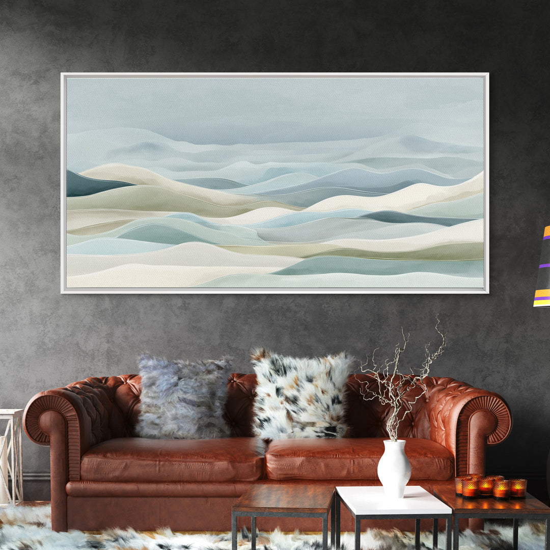 Clean Geometric Art Canvas Print, Dental Office Art, Decor, Office Decor, Abstract Art, Calm, Digital Artwork, Dental Hygiene, DOA-2x1-52