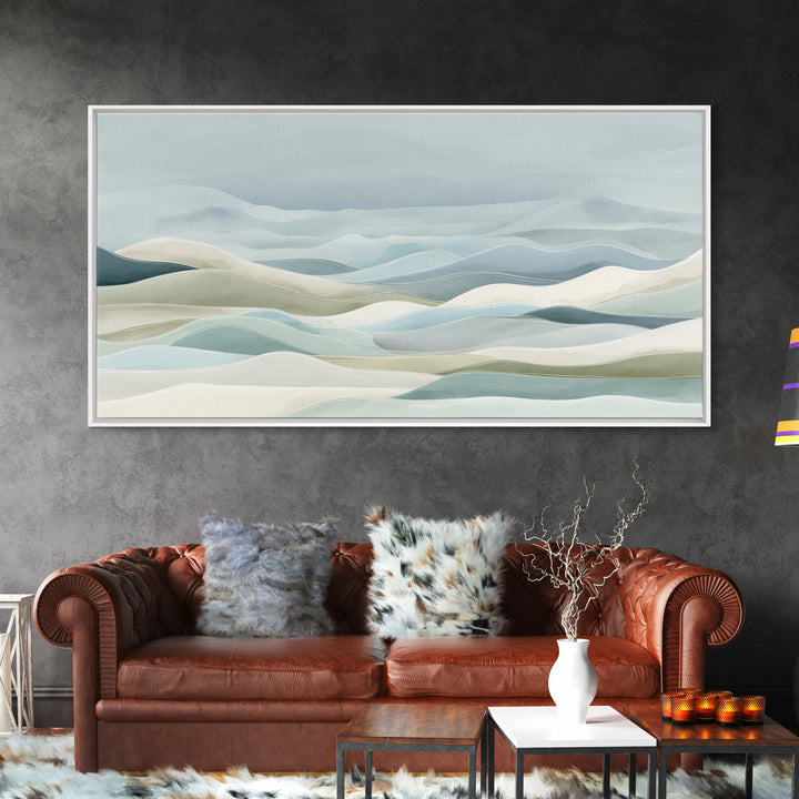 Clean Geometric Art Canvas Print, Dental Office Art, Decor, Office Decor, Abstract Art, Calm, Digital Artwork, Dental Hygiene, DOA-2x1-52