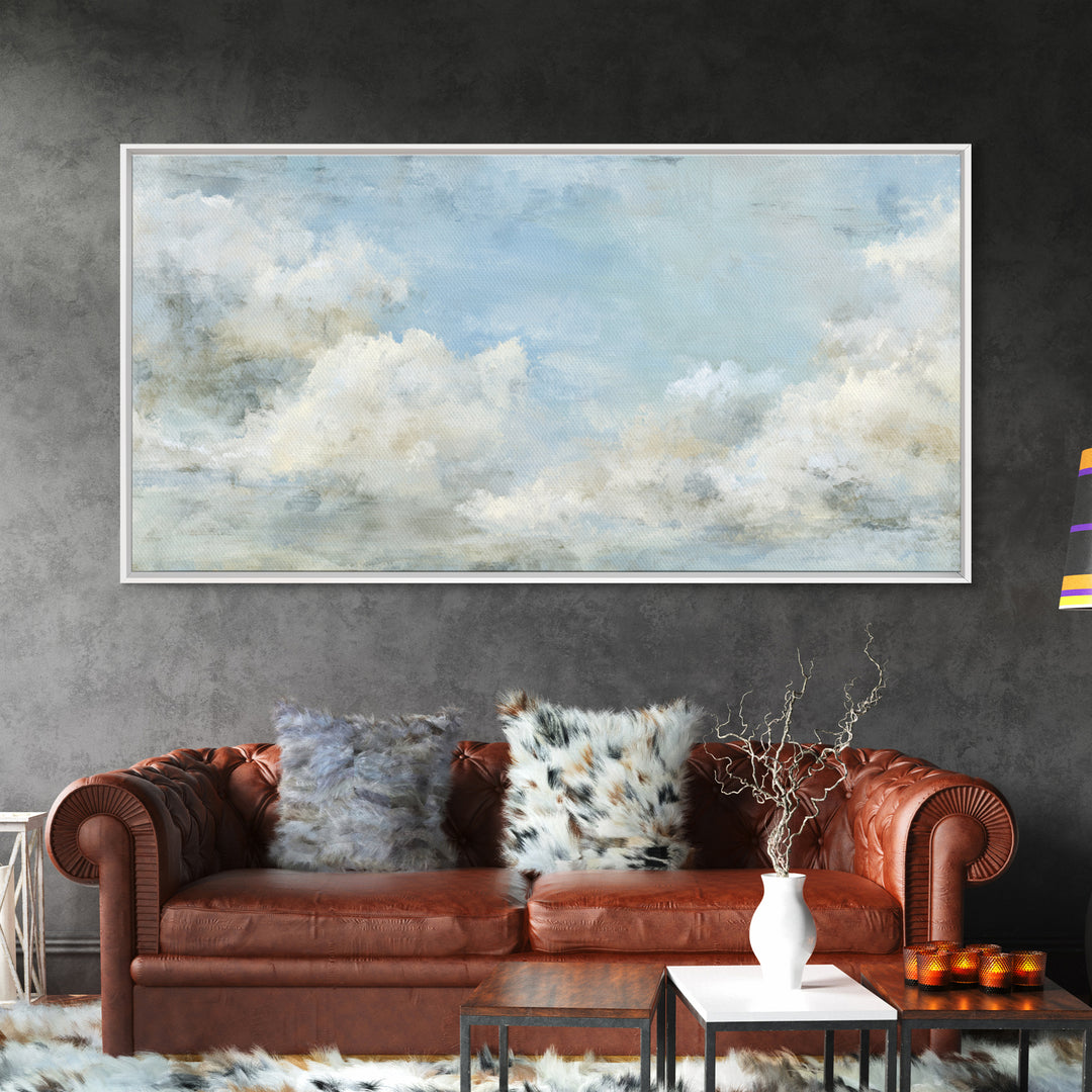 Peaceful Clouds over Open Meadow Canvas Print, Dental Office Art, Art Print, Office Decor, Fine Art, Calm, Unique Wall Art, DOA-2x1-53