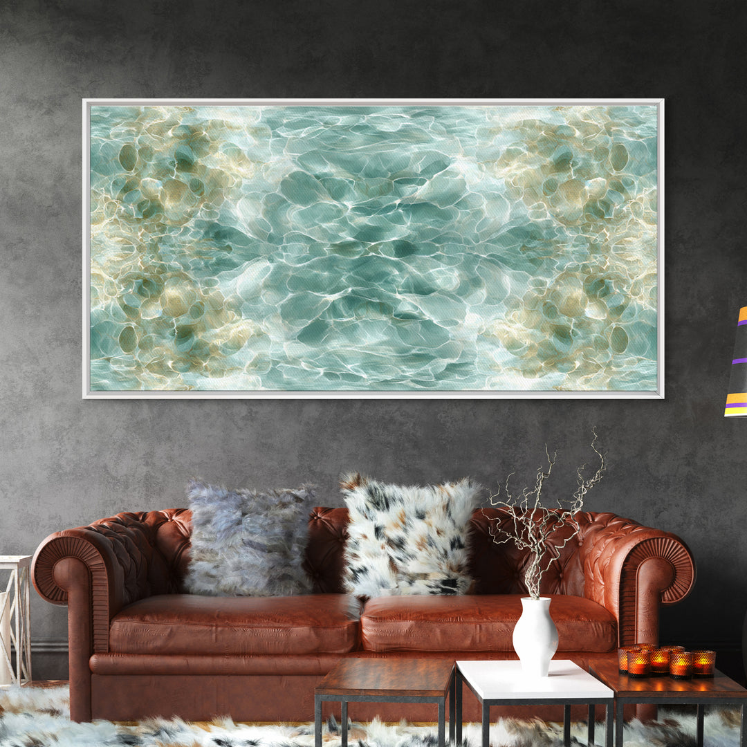 Abstract Water Ripple Pattern Canvas Print, Dental Office Art, Fine Art Print, Office Decor, Abstract Art, Calm, DOA-2x1-57