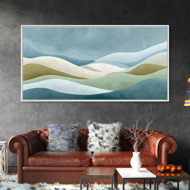 Minimal Smile Curve Abstract Canvas Print, Dental Office Art, Luxury Decor, Office Decor, Abstract Art, Calm, Office Wall Art, DOA-2x1-73