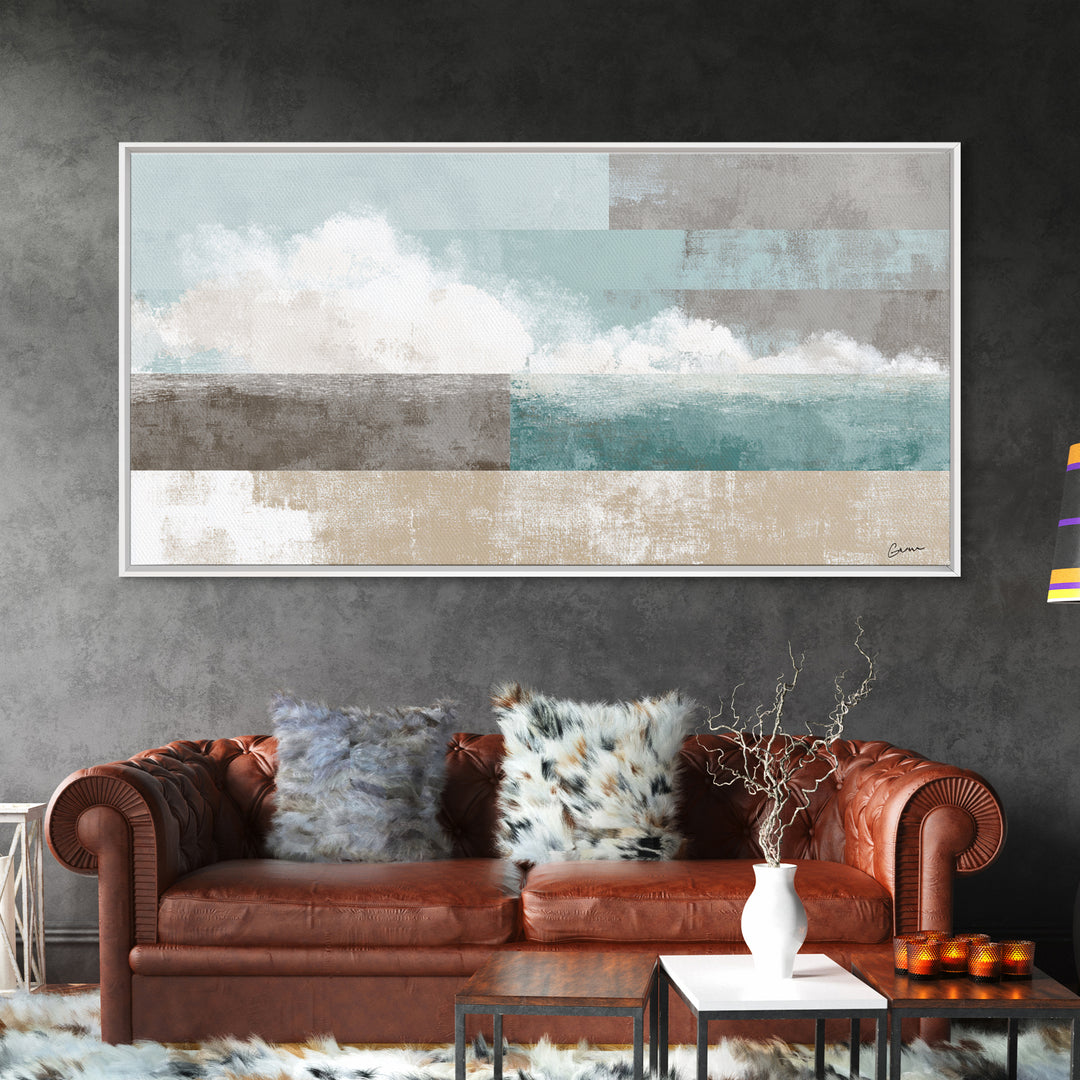 Clean Geometric Art Canvas Print, Dental Office Art, Dental Art, Office Decor, Fine Art, Calm, Dental Gift, Dentist Art, DOA-2x1-76