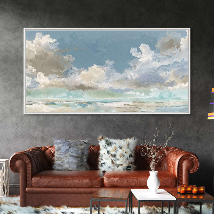 Peaceful Clouds over Open Meadow Canvas Print, Dental Office Art, Art Print, Office Decor, Fine Art, Calm, Unique Wall Art, DOA-2x1-77