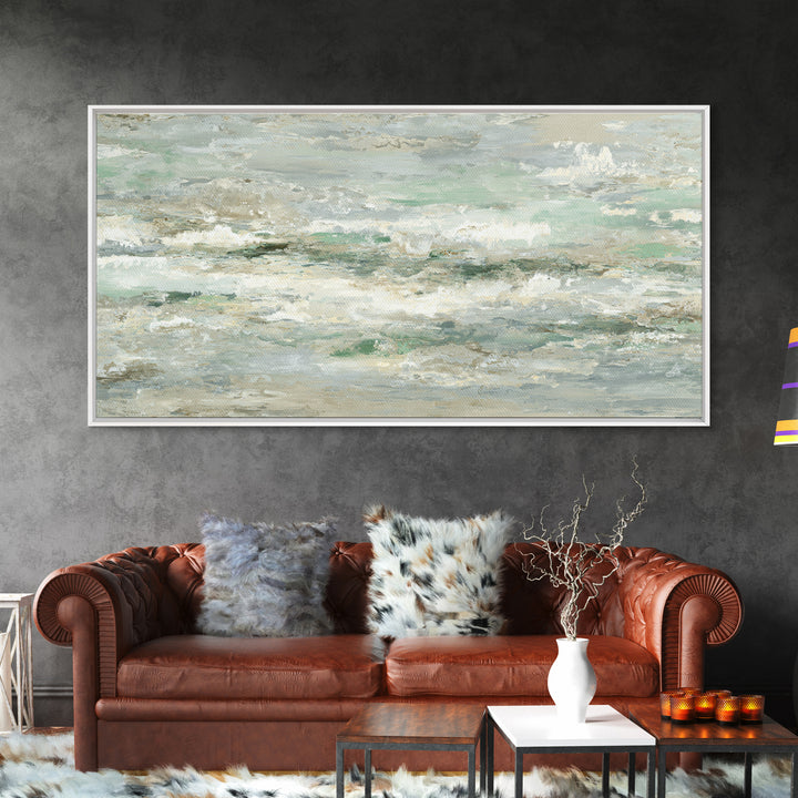 Clean Marble Texture Framed Canvas Print, Dental Office Art, Dental Wall Art, Office Decor, Oil Painting, Calm, DOA-2x1-92