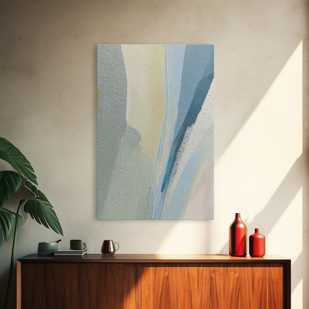 Minimal Smile Curve Abstract Framed Canvas Print, Dental Office Art, Neutral Decor, Office Decor, Abstract Art, Calm, DOA-2x3-13