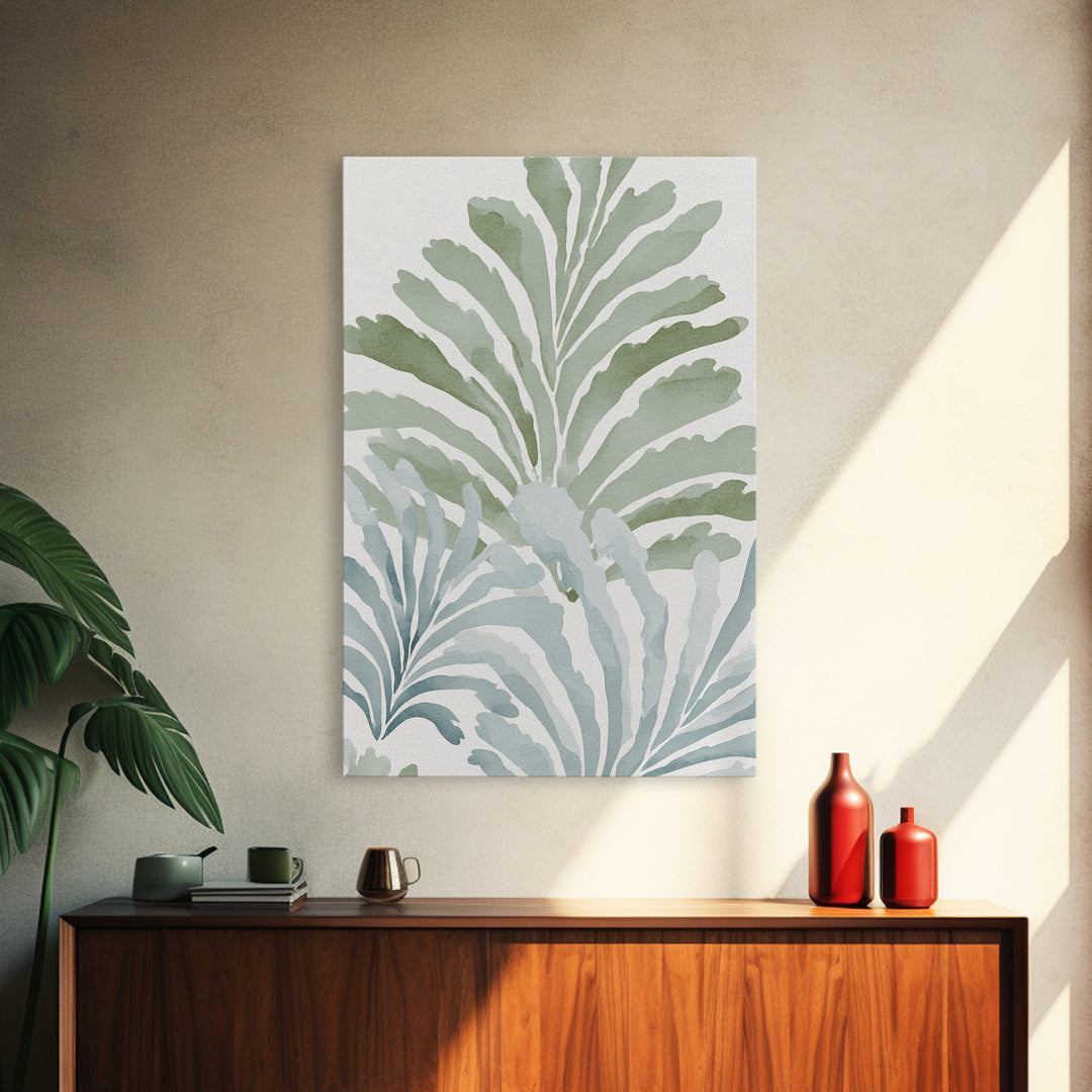 Botanical Fern Study Canvas Print, Dental Office Art, Dental Office Decor, Office Decor, Fine Art, Calm, Science Art, DOA-2x3-27
