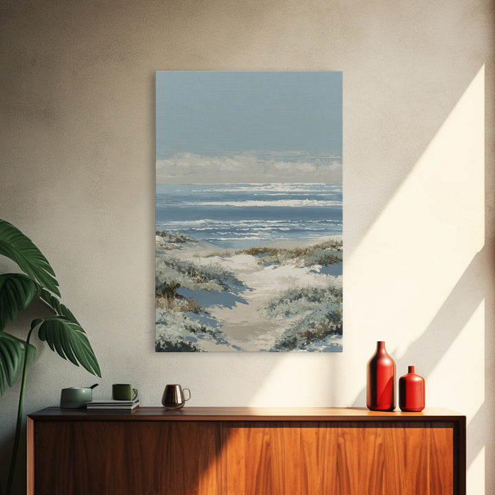 Quiet Coastal Dunes Framed Canvas Print, Dental Office Art, Dentist Art, Office Decor, Fine Art, Calm, Luxury Decor, Art Print, DOA-2x3-30