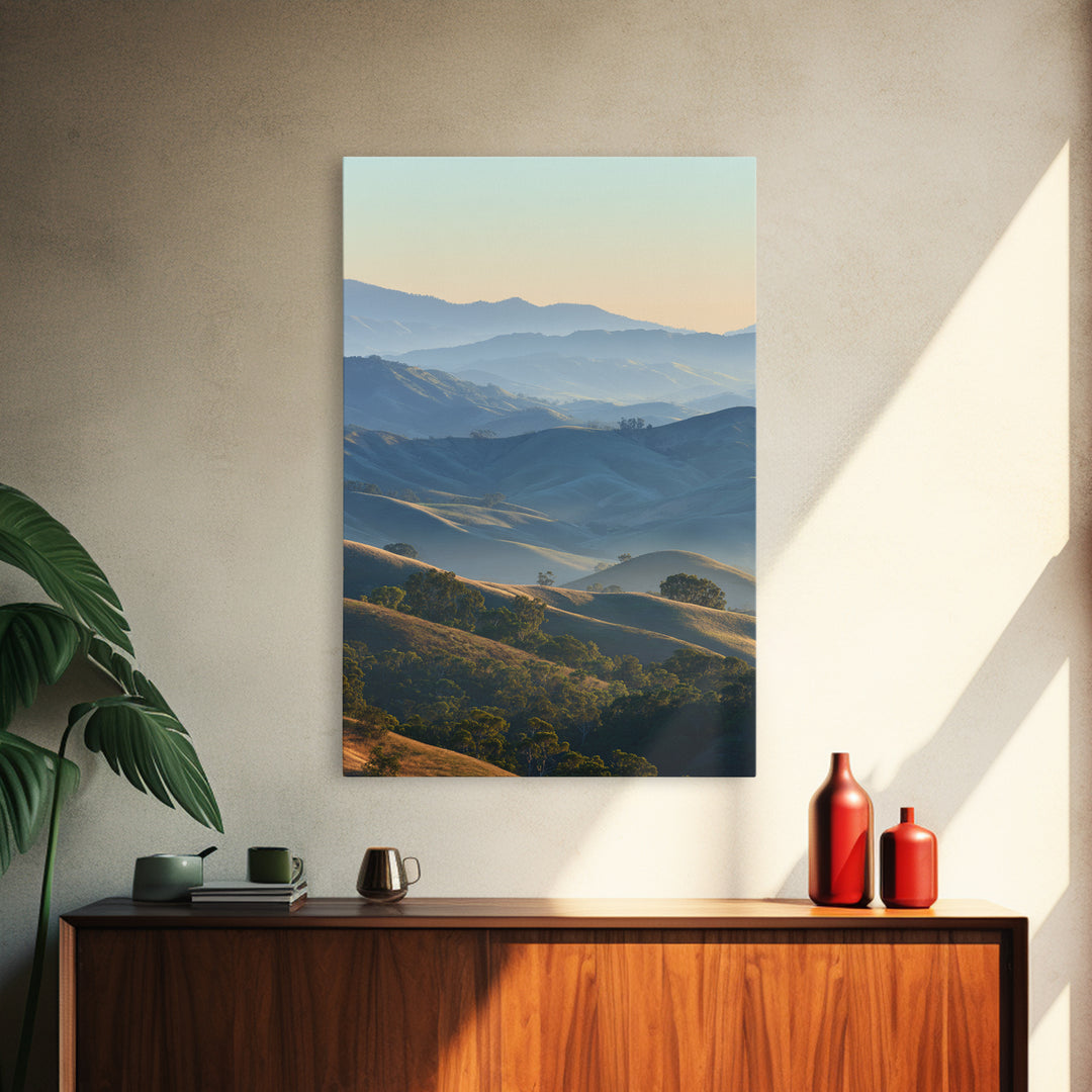 Soft Gradient Sunrise Framed Canvas Print, Dental Office Art, Dental Assistant, Office Decor, Fine Art, Calm, Gallery Decor, DOA-2x3-4