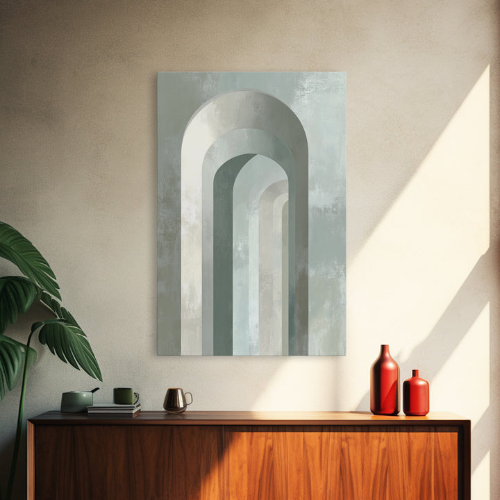 Light Scandinavian Abstract Arches Canvas Print, Dental Office Art, Statement Artwork, Office Decor, Abstract Art, Calm, DOA-2x3-49