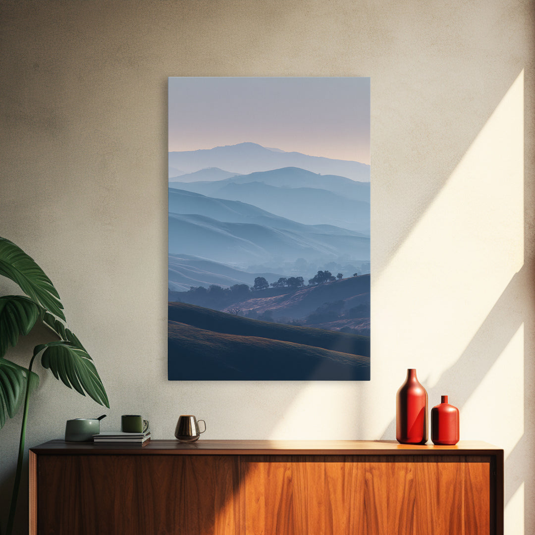 Soft Gradient Sunrise Framed Canvas Print, Dental Office Art, Dental Assistant, Office Decor, Fine Art, Calm, Gallery Decor, DOA-2x3-52