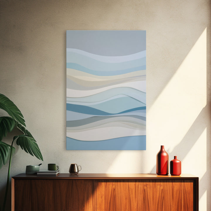 Calming Abstract Ocean Waves Canvas Print, Dental Office Art, Minimalist Decor, Office Decor, Calm, Motivational Poster, DOA-2x3-57