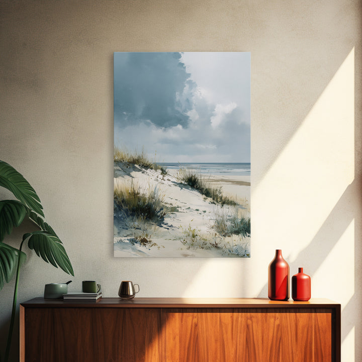 Quiet Coastal Dunes Framed Canvas Print, Dental Office Art, Dentist Art, Office Decor, Fine Art, Calm, Luxury Decor, Art Print, DOA-2x3-6