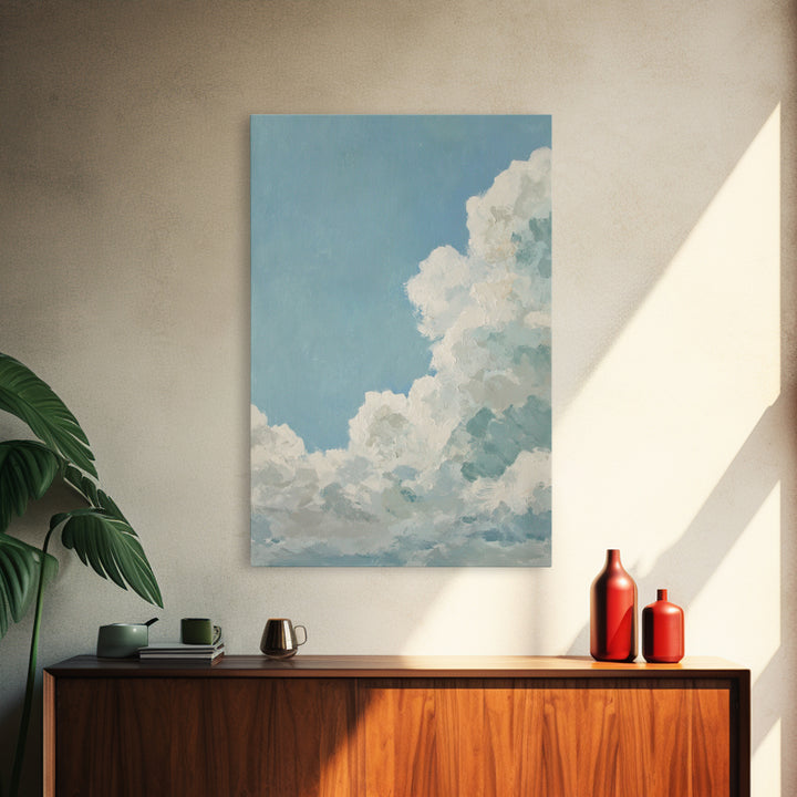 Peaceful Clouds over Open Meadow Canvas Print, Dental Office Art, Art Print, Office Decor, Oil Painting, Calm, Unique Wall Art, DOA-2x3-65