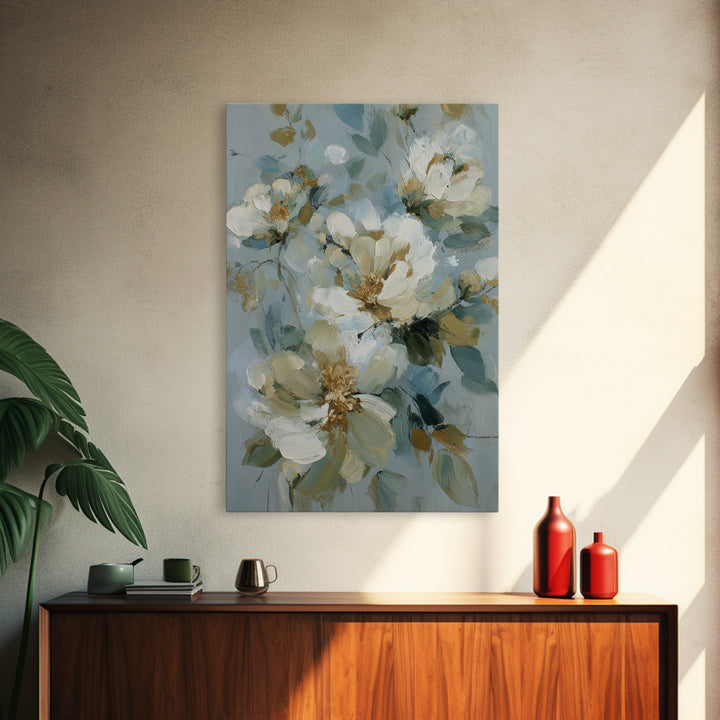 Sterile Modern Floral Painting Canvas Print, Dental Office Art, Office Decor, Fine Art, Calm, Art Print, Room Decor, DOA-2x3-67