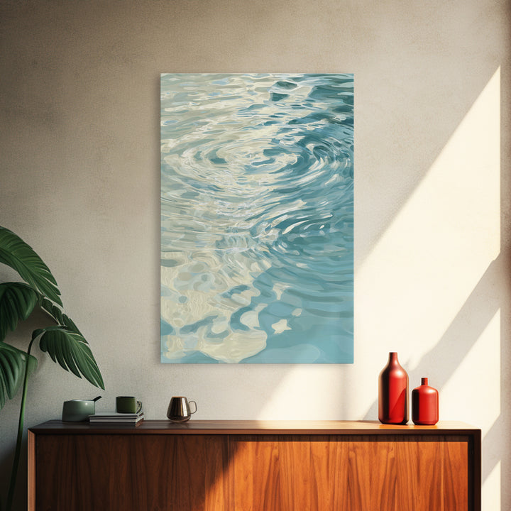Abstract Water Ripple Pattern Framed Canvas Print, Dental Office Art, Room Decor, Office Decor, Abstract Art, Calm, DOA-2x3-69