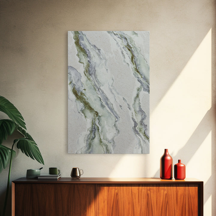 Clean Marble Texture Framed Canvas Print, Dental Office Art, Office Decor, Oil Painting, Calm, Dental Hygiene, DOA-2x3-8