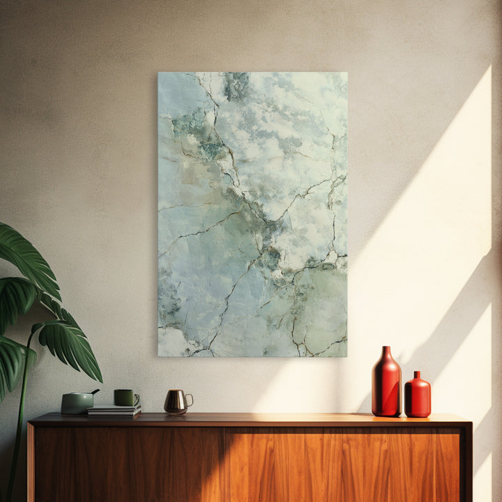 Clean Marble Texture Framed Canvas Print, Dental Office Art, Dental Gift, Office Decor, Watercolor Art, Calm, DOA-2x3-80