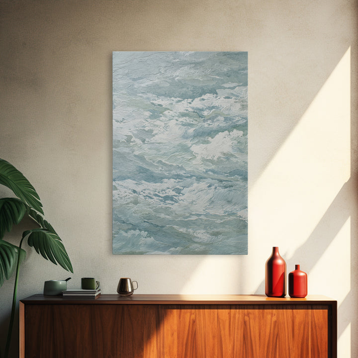 Calming Abstract Ocean Waves Canvas Print, Dental Office Art, Minimalist Decor, Office Decor, Calm, Motivational Poster, DOA-2x3-81
