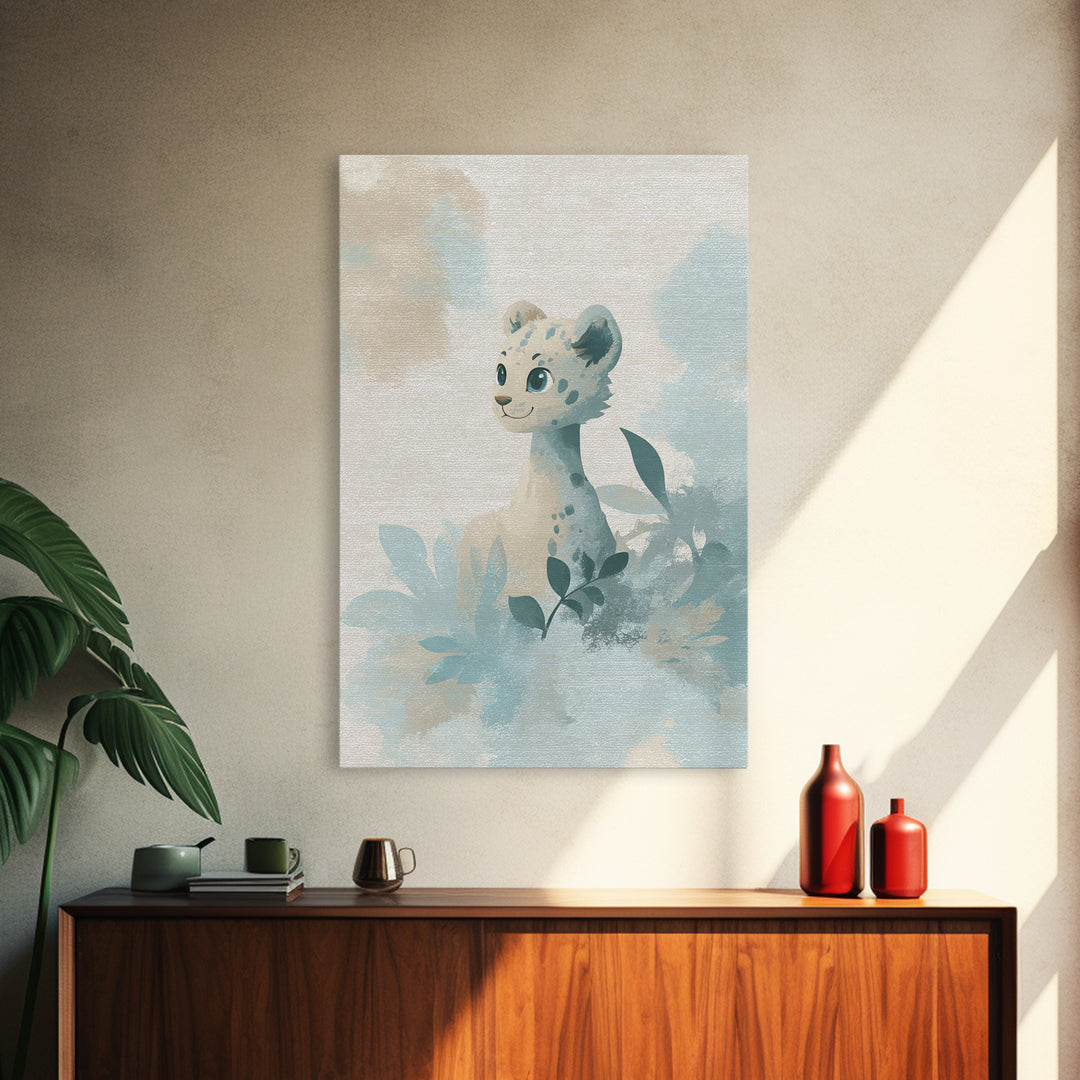 Cheerful Animal Dentist Themed Character Without Text Canvas Print, Dental Office Art, Luxury Decor, Office Decor, Calm, DOA-2x3-82