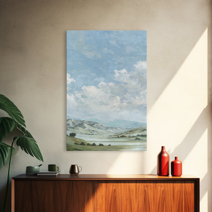 Gentle Mountain Landscape Framed Canvas Print, Dental Office Art, Office Decor, Calm, Medical Art, Medical Office Decor, DOA-2x3-84