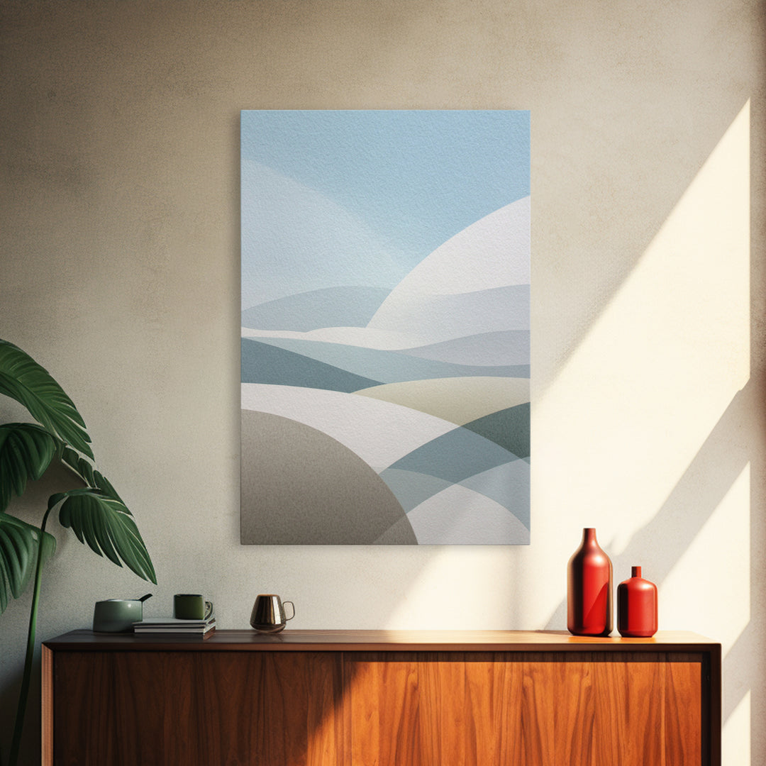 Clean Geometric Art Framed Canvas Print, Dental Office Art, Neutral Decor, Office Decor, Fine Art, Calm, Wall Art, Poster, DOA-2x3-88