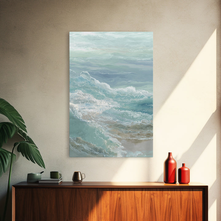 Calming Abstract Ocean Waves Canvas Print, Dental Office Art, Wall Decor, Office Decor, Fine Art, Calm, Contemporary Art, DOA-2x3-9