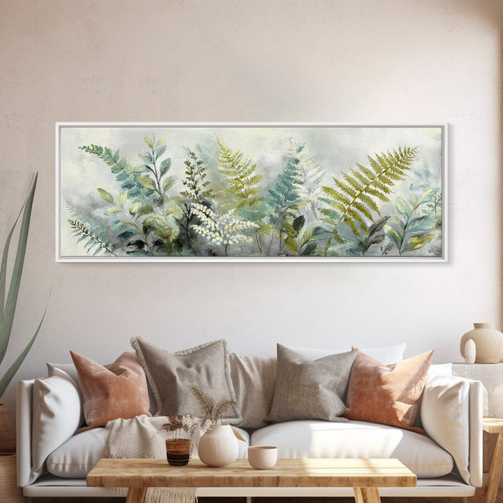 Botanical Fern Study Canvas Print, Dental Office Art, Printable Digital, Office Decor, Fine Art, Calm, Neutral Decor, DOA-3x1-11