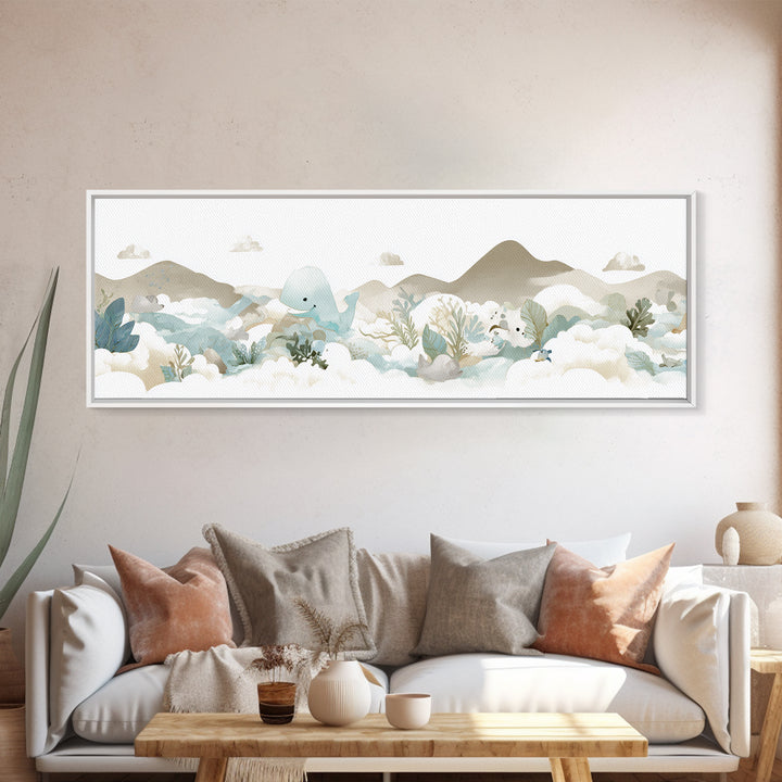 Cheerful Animal Dentist Themed Character Without Text Canvas Print, Dental Office Art, Contemporary Art, Office Decor, Calm, DOA-3x1-18